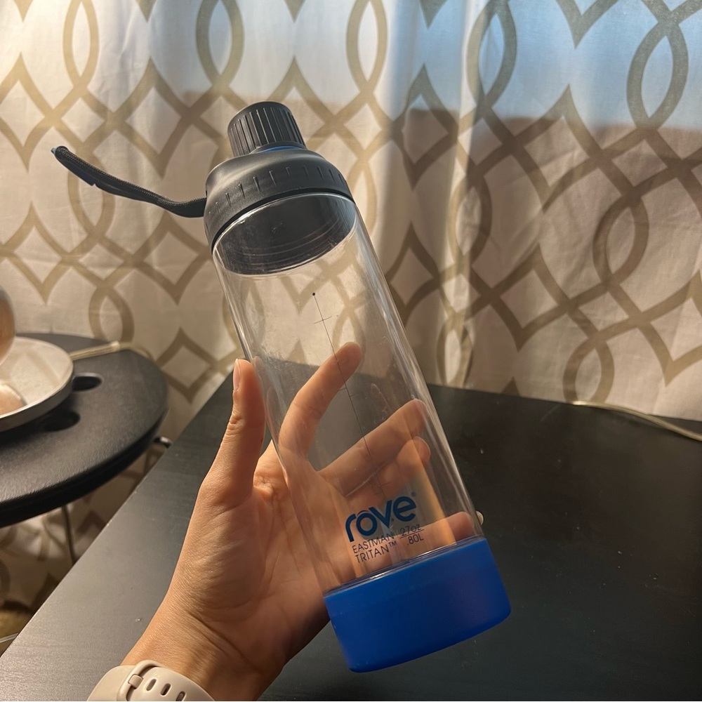 Rove Clear and Blue Water Bottle